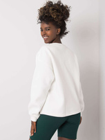 Ecru-zielona dresowa bluza z napisem