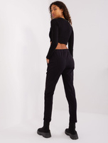 Hurt Czarne damskie spodnie dresowe z kieszeniami