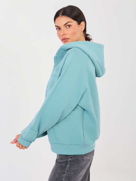 Turkusowa rozpinana bluza oversize NATURAL SIDE