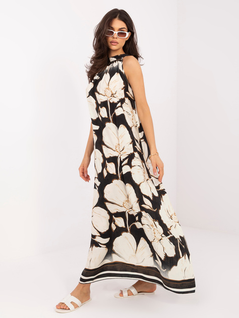 Czarna maxi sukienka bez rękawów