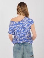 Ciemnoniebieska letnia bluzka z krótkim rękawem SUBLEVEL 