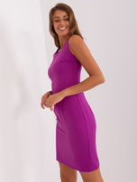 Hurt Fioletowa ołówkowa sukienka koktajlowa z bolerkiem