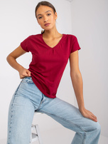 Bordowy t-shirt Emory