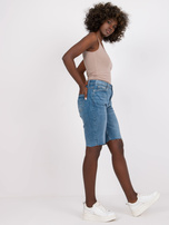Blaue Jeansshorts bis zum Knie SUBLEVEL.