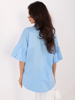 Jasnoniebieska rozpinana koszula z bawełny