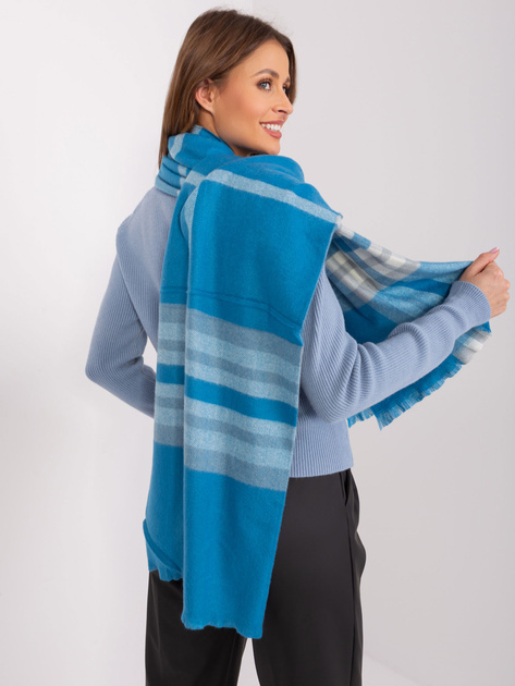 Hurtownia Niebiesko-szary wzorzysty szal