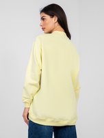 Pastelowa żółta damska bluza bez kaptura BASIC FEEL GOOD 