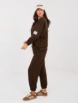 Czekoladowy dwuczęściowy komplet z bluzą oversize