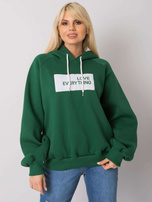 Ciemnozielona ocieplana bluza dresowa Dina