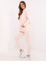 Hurt Jasnoróżowy melanżowy komplet basic z bluzą oversize
