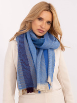 Hurtownia Niebieski damski szal w paski