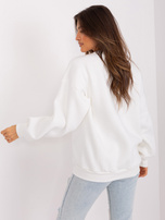 Hurt Ecru dresowa bluza bez kaptura z napisem