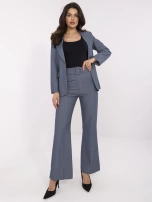 Hurt Ciemnoniebieskie melanżowe spodnie z materiału