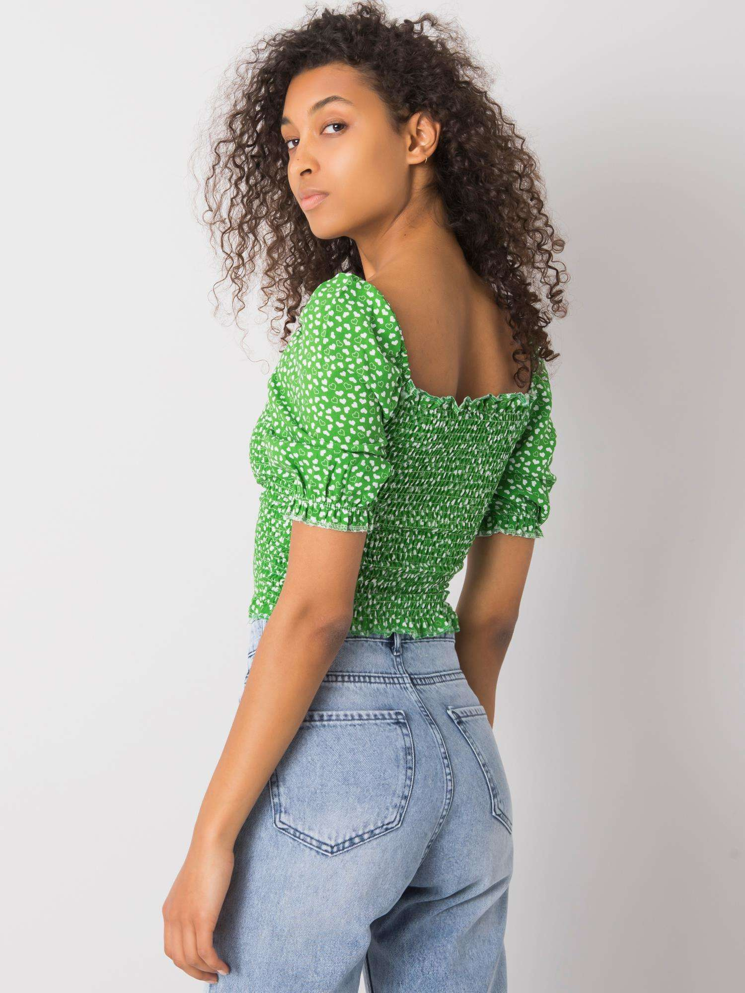 Zelena bluza s uzorima Aurinda RUE PARIS.