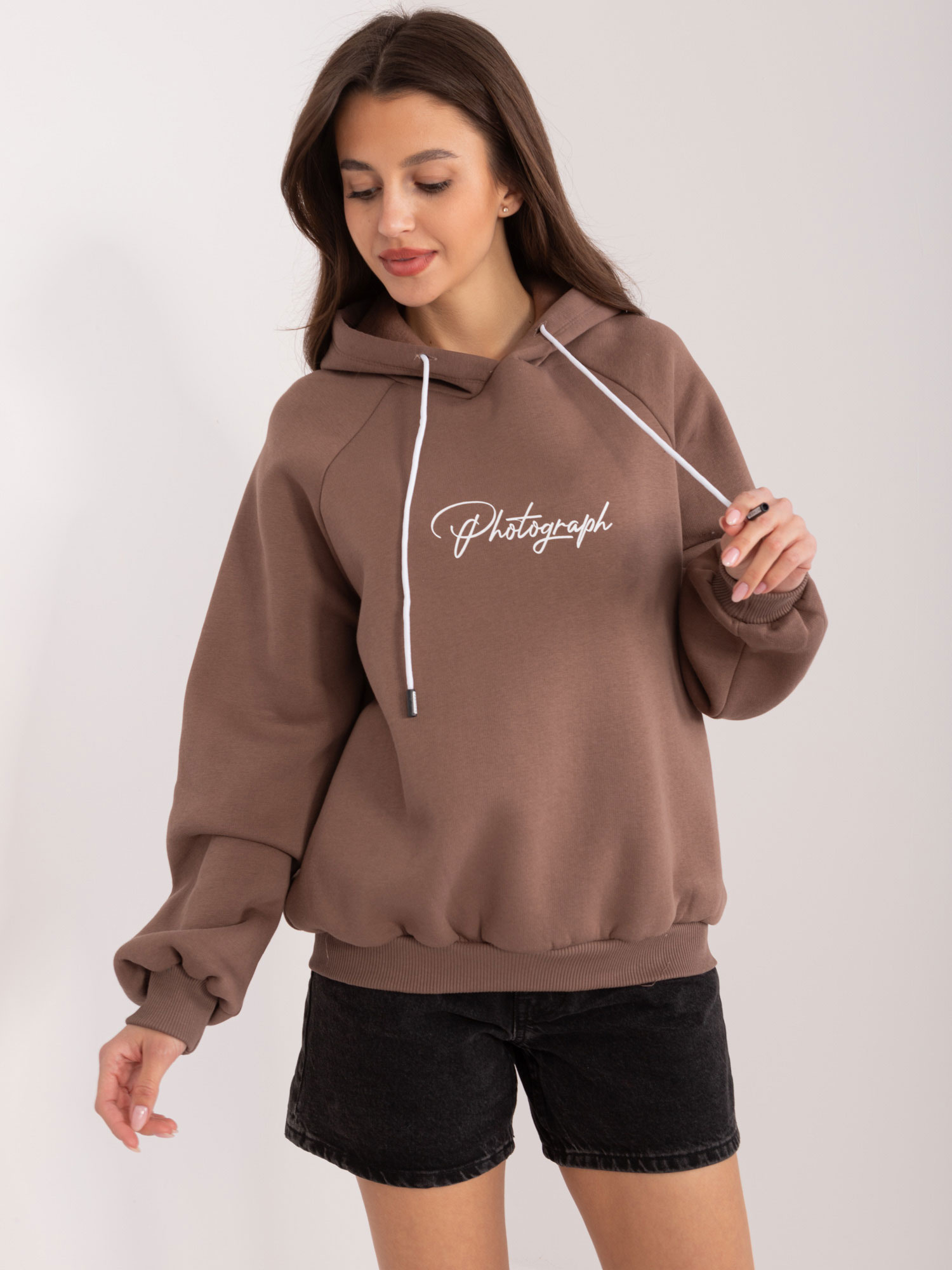 Wholesale Brown insulated hoodie.