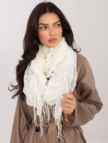 Ecru damska chusta z wiskozy 