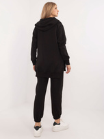 Hurt Czarny damski komplet basic o kroju oversize