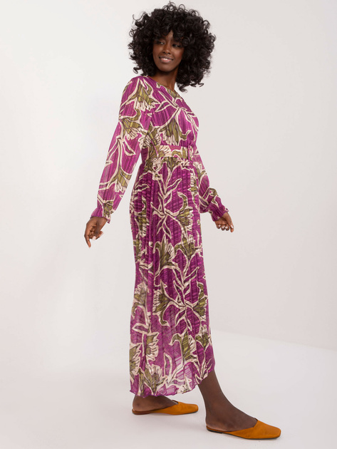 Hurt Fioletowa sukienka wieczorowa z błyszczącą nitką