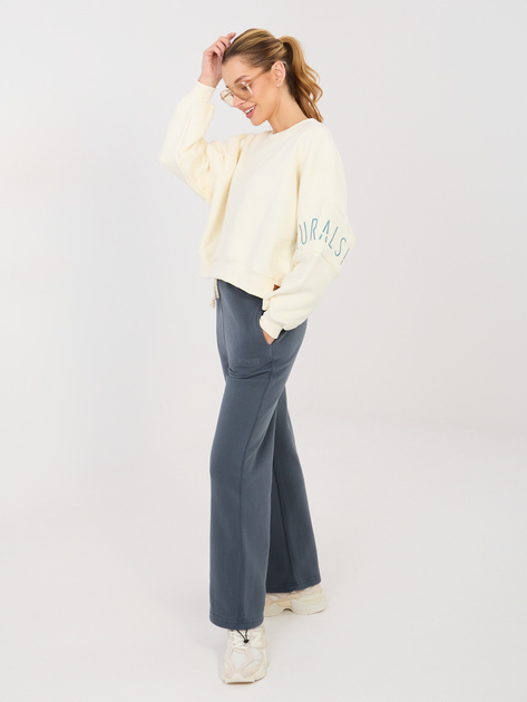 Grafitowe dresowe spodnie z haftem NATURAL SIDE