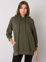 Khaki Sweatshirt mit Taschen von Leora.
