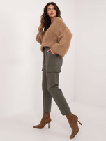 Hurt Khaki damskie spodnie cargo z paskiem OCH BELLA