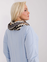 Hurtownia Szary ażurowy komin z błyszczącą nicią 