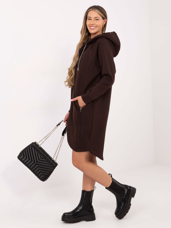 Czekoladowa rozpinana bluza z ociepleniem