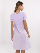 Light purple dress with a V-neck.