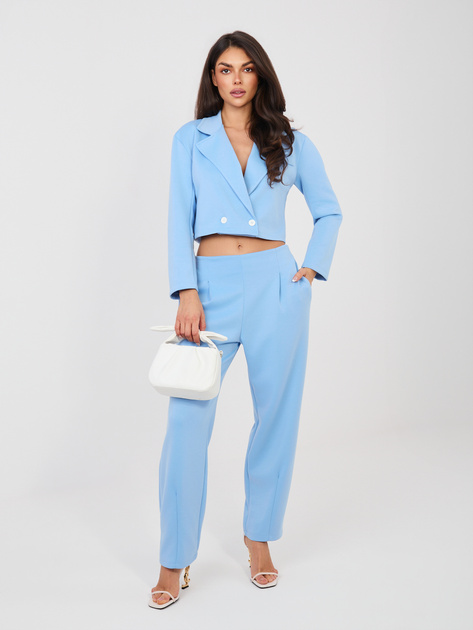 Pastelowy niebieski dresowy komplet w eleganckim stylu RUE PARIS