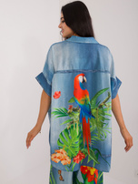 Hurt Niebieska letnia koszula z imitacją jeansu