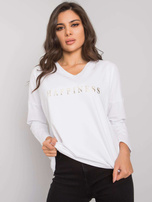 Biała bluzka z napisem Georgetown RUE PARIS