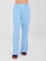 Jasnoniebieskie dresowe spodnie straight leg RUE PARIS 