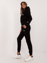 Hurt Czarny ocieplany komplet dresowy ze spodniami