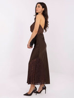 Ciemnobrązowa spódnica z wysokim stanem RUE PARIS