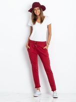 Bordowe spodnie Cadence