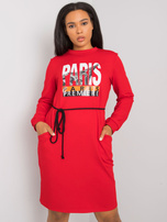 Rotes Baumwollkleid Lareen.