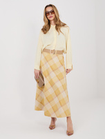 Jasnożółta rozpinana koszula z kołnierzykiem