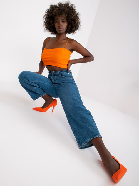 Niebieskie spodnie jeansowe z szerokimi nogawkami Azalia RUE PARIS