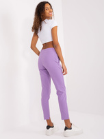 Hurt Fioletowe damskie spodnie dresowe z wiązaniem