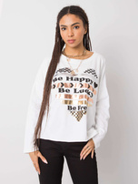 Biała bluzka z długim rękawem Miriana