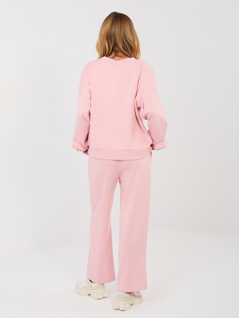 Pastelowy różowy damski komplet z miękkiego materiału