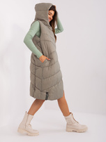 Hurt Khaki puchowa kamizelka z zapięciem SUBLEVEL