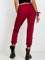 Bordowe spodnie Faster