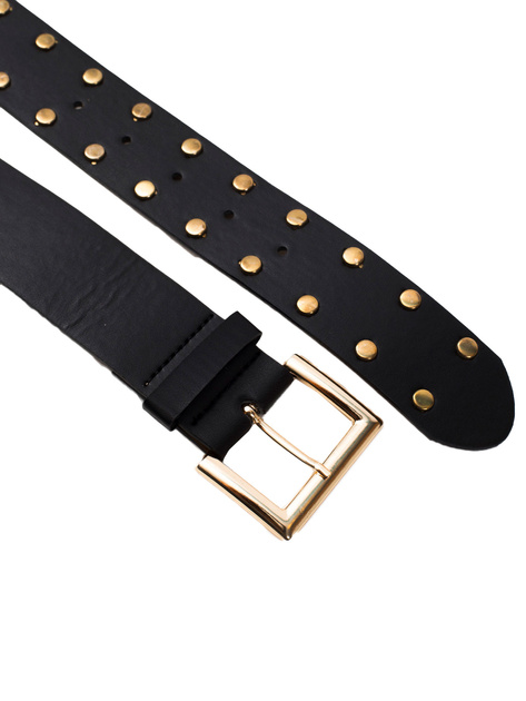 Hurtownia Czarny pasek damski z klamrą OCH BELLA