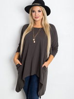 Khaki tunika plus size Moa