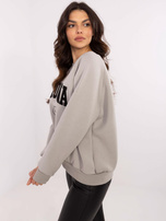 Hurt Szara damska bluza bez kaptura o kroju oversize