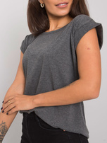 Ciemnoszary melanżowy t-shirt Revolution