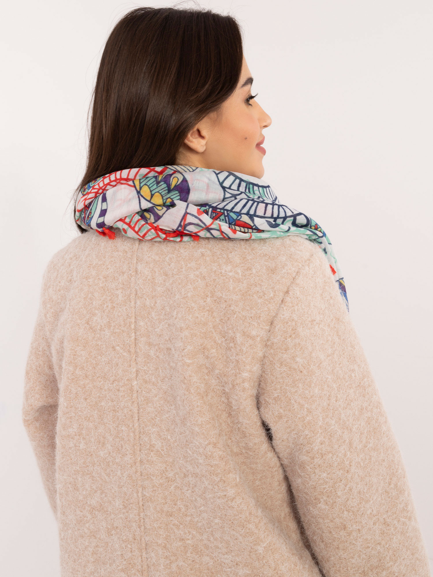 Wholesale Red-ecu women's scarf with print.