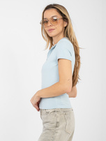 Jasnoniebieska damska koszulka basic 