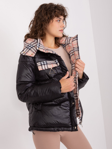 Hurt Czarna ocieplana kurtka zimowa